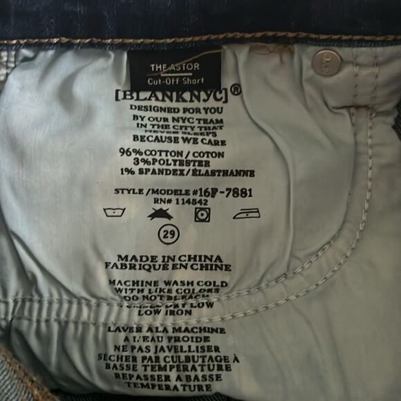 BLANK NYC “the Astor” Jean short 🔥 cut-off 🔥 raw hem 🔥 distressed 🔥 size 29 - Picture 6 of 7
